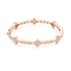 Freida Rothman Metallic Crystal & Sterling Silver Star Bangle Bracelet