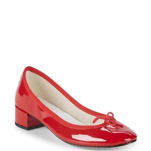 Repetto Red Bow Patent Leather Pumps