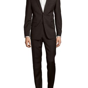 John Varvatos Grey Classic-fit Solid Wool Suit for men
