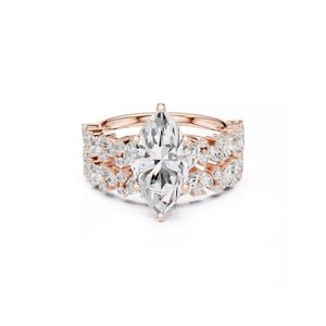Lab Grown Diamonds White 14k Rose Gold 3.85 Ct. Tw. Lab-grown Diamond Ring