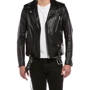 BLK DNM Black Leather Jacket for men