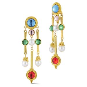 Chloe and Madison White Jewelry Plated Cz Dangle Earrings