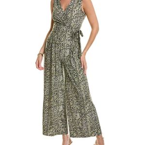 Anne Klein Green Classic Wrap Jumpsuit