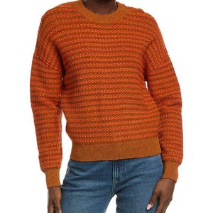 St. John Orange Tonal Knit Sweater