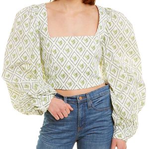 Caroline Constas White Elliot Top