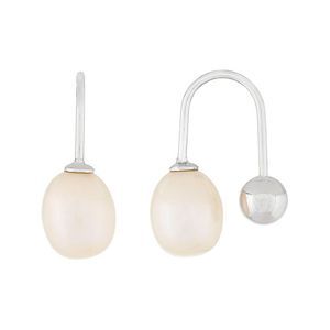 Splendid Silver 7.5-8mm Freshwater Pearl Earrings