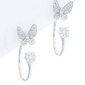Diana M Metallic . Fine Jewelry 14k 0.42 Ct. Tw. Diamond Butterfly Earrings
