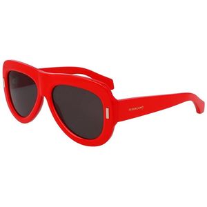 Ferragamo Red Classic Logo 57Mm Sunglasses