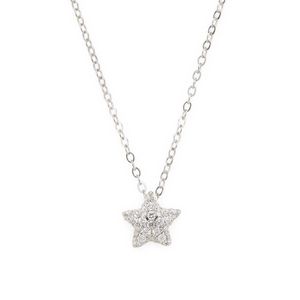 Nephora Metallic 14k White-gold Star Diamond Pendant Necklace