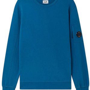 Felpa light fleece garment dyed di C P Company in Blu da Uomo