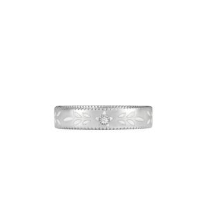 Gucci Icon Ring In White Gold And Diamond
