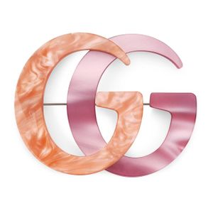 Gucci Pink Brosche GG