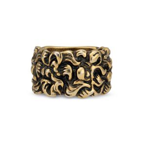 Gucci Metallic Lion Mane Ring