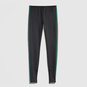 Gucci Grey Technical Jersey Leggings With Web