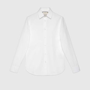 Camicia in popeline di cotone di Gucci in Bianco da Uomo