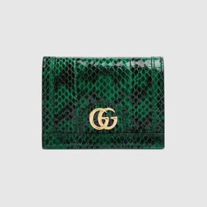 Gucci グッチ〔オフィディア〕スネークレザー カードケース(コイン&紙幣入れ付き) グリーン