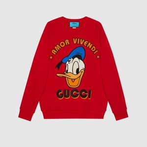 Gucci 【公式】 (グッチ)disney(ディズニー)x ドナルドダック スウェットシャツレッドレッド