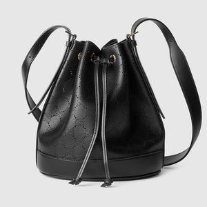 Gucci Black Venice Small Bucket Bag, Leather