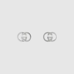 Gucci Metallic Interlocking Stud Earrings