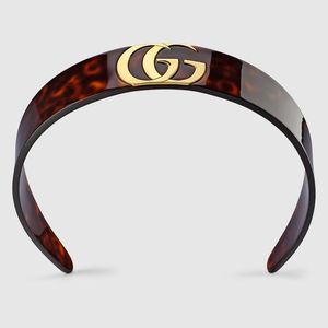 Gucci Hair Band With Double G, Resin