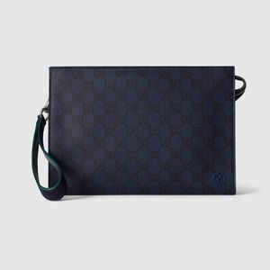 Gucci Blue Trim Medium Pouch for men