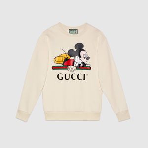 Gucci 【公式】 (グッチ)オンライン限定 Disney (ディズニー) X オーバーサイズ スウェットシャツオフホワイト コットンホワイト