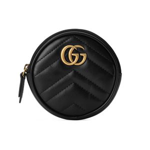 Gucci 【公式】 (グッチ)〔GGマーモント〕コインパースブラック レザーブラック