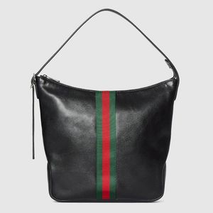 Gucci Black Lunetta Medium Crossbody Bag, Leather