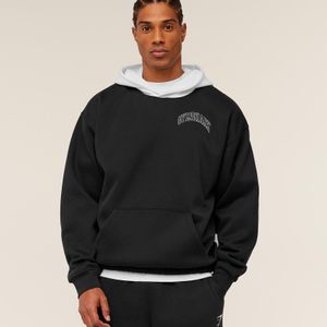 GYMSHARK Black Collegiate Tech Hoodie for men