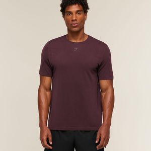 GYMSHARK Purple Seamless Running T-Shirt for men