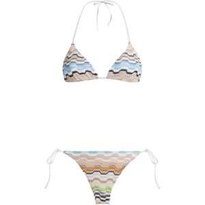 Missoni White Zigzag Triangle Bikini