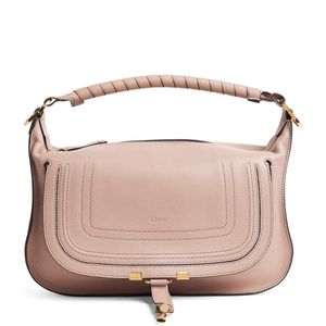 Chloé Pink Small Leather Marcie Shoulder Bag