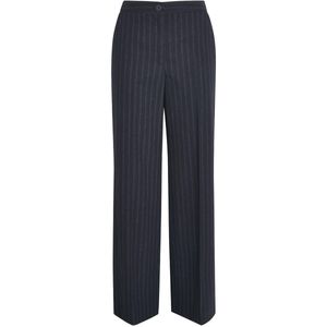 Claudie Pierlot Blue Wool-Blend Pinstripe Tailored Trousers