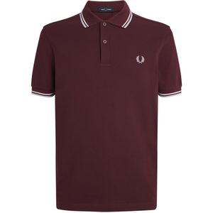 Fred Perry Red Cotton Twin Tipped Polo Shirt for men