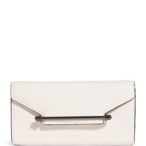 Strathberry White Leather Multrees Chain Wallet