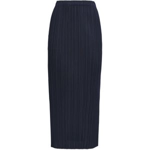 Pleats Please Issey Miyake Blue New Colorful Basics 4 Midi Skirt