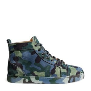 Christian Louboutin Red Louis Orlato Camo High-top Sneakers for men