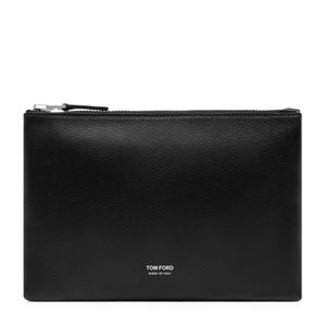 Tom Ford Black Leather Portfolio Pouch for men