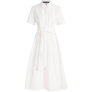 Toccin White Cotton Poplin Megan Midi Shirt Dress