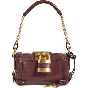 Chloé Purple Mini Leather Paddington Shoulder Bag