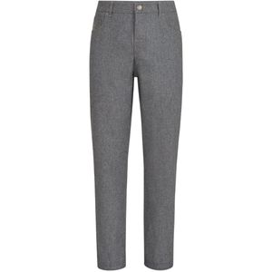 Brunello Cucinelli Grey Virgin Wool Flannel Tailored Trousers for men