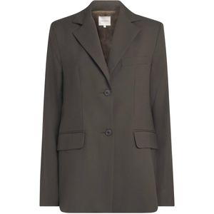 Laura Pitharas Grey Wool Single-Breasted Blazer