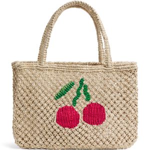 The Jacksons Pink Jute Cherry Tracey Tote Bag