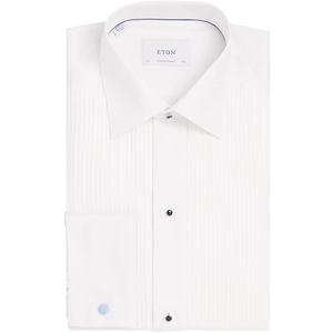 Eton of Sweden White Plissé-Front Contemporary Fit Shirt for men