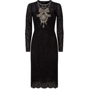 Robe en guipure à ornements cristaux Dolce & Gabbana en coloris Noir