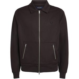 Fred Perry Black Tennis Tape Track Jacket for men