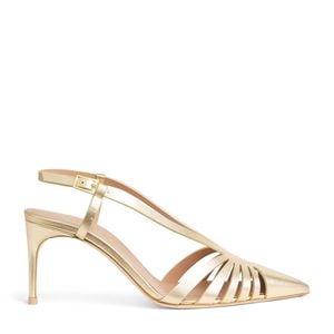 Malone Souliers X Harrods Metallic Leather Janette Slingback Pumps 70