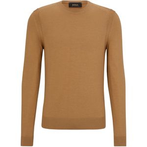 Boss Brown Wool-Silk-Cashmere Sweater for men