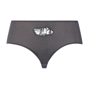 Hanro Grey Cotton Belen Midi Briefs