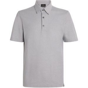 Brioni Grey Cotton Piqué Polo Shirt for men